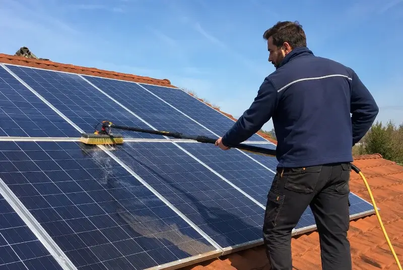 Nettoyage et entretien de panneaux solaires à Hasnon